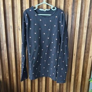 H&M Long-Sleeve Floral Jersey Top. Size M (8/10